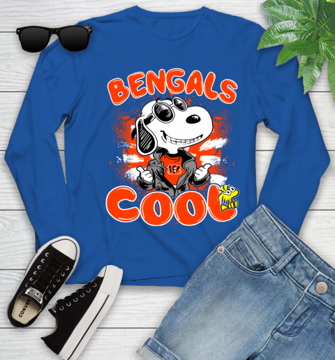 NFL Football Cincinnati Bengals Cool Snoopy Shirt Youth Long Sleeve 9