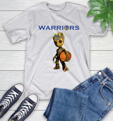 Golden State Warriors NBA Basketball Groot Marvel Guardians Of The Galaxy T-Shirt 12