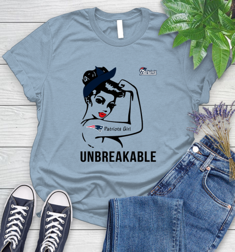 NFL New England Patriots Girl Unbreakable Football Sports Women's T-Shirt 6