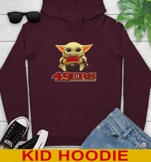NFL Football San Francisco 49ers Baby Yoda Star Wars Shirt Youth Hoodie 7