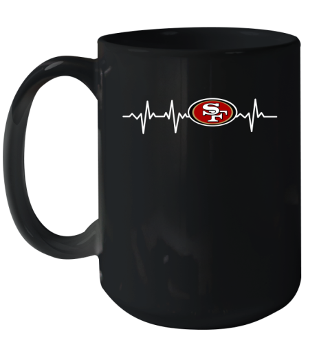 San Francisco 49ers NFL Football Heart Beat Shirt Ceramic Mug 15oz