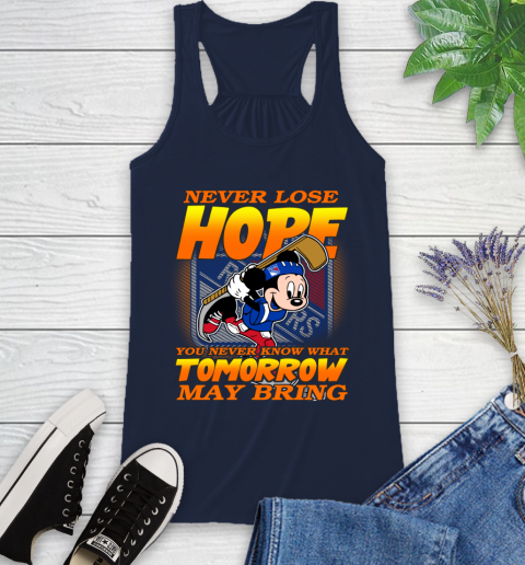 New York Rangers NHL Hockey ootball Mickey Disney Never Lose Hope Racerback Tank 10
