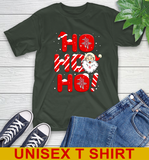 Houston Rockets NBA Basketball Ho Ho Ho Santa Claus Merry Christmas Shirt T-Shirt 6