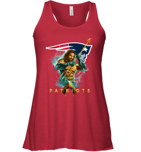NFL New England Patriots Aquaman DC Football Sports 4HpxASZXk6w flowy tank 32 95 151514 front red