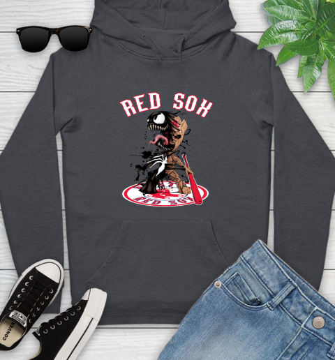 MLB Boston Red Sox Baseball Venom Groot Guardians Of The Galaxy Youth Hoodie 8