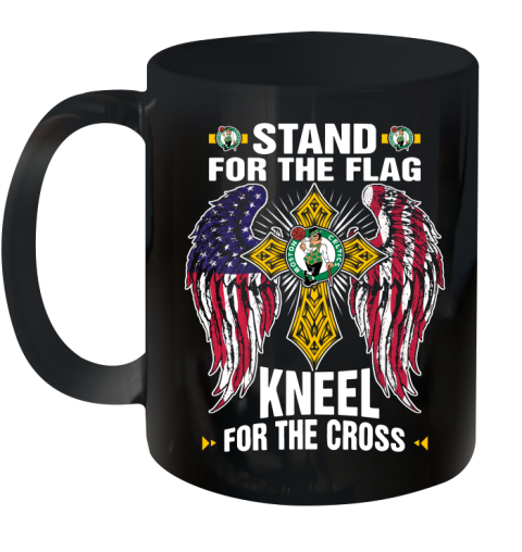 NBA Basketball Boston Celtics Stand For Flag Kneel For The Cross Shirt Ceramic Mug 11oz