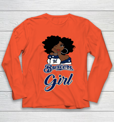 Milwaukee Brewerss Girl MLB Youth Long Sleeve 4