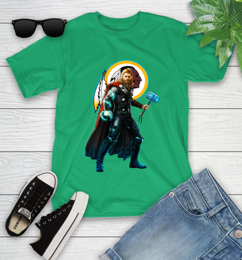 NFL Thor Avengers Endgame Football Washington Redskins Youth T-Shirt 6