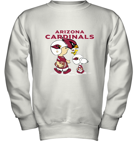 Arizona Cardinals Let's Play Football Together Snoopy NFL Youth Sweatshirt