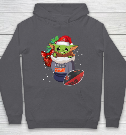 Cleveland Browns Christmas Baby Yoda Star Wars Funny Happy NFL Hoodie 7