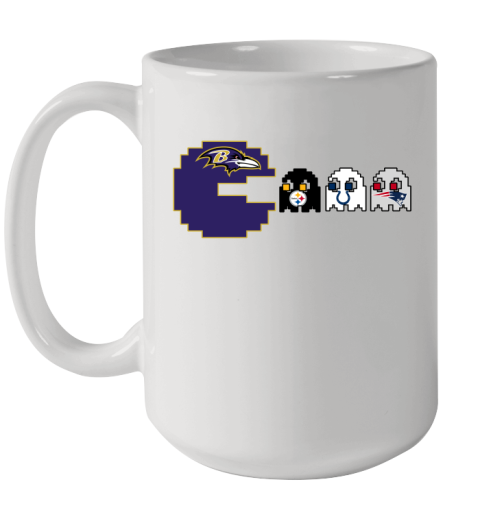 Baltimore Ravens NFL Football Pac Man Champion Ceramic Mug 15oz