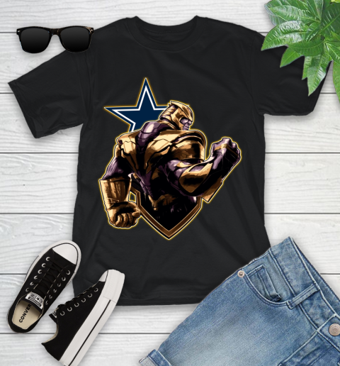 NFL Thanos Avengers Endgame Football Sports Dallas Cowboys Youth T-Shirt 2
