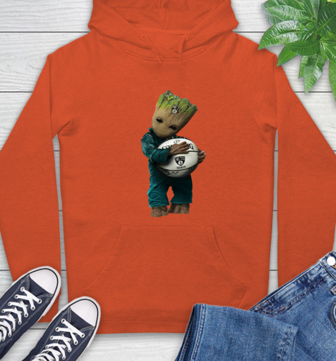 NBA Groot Guardians Of The Galaxy Basketball Sports Brooklyn Nets Hoodie 5