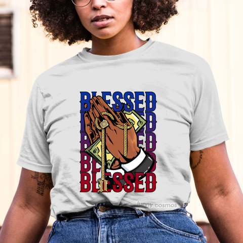 Air Jordan 1 Top 3 Jordan 1 Matching Sneaker tshirt Drake Blessed Red and Blue Jordan Tshirt