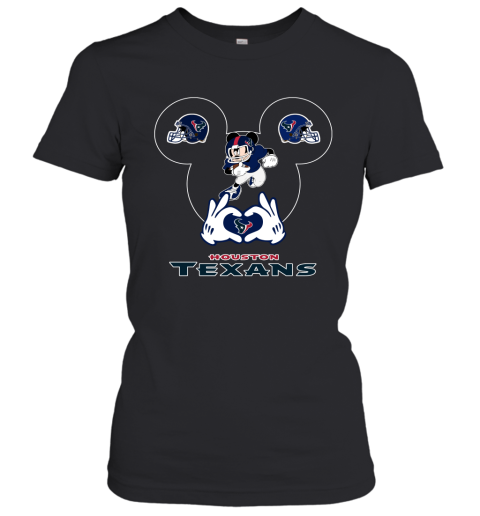 I Love The Texans Mickey Mouse Houston Texans Women's T-Shirt