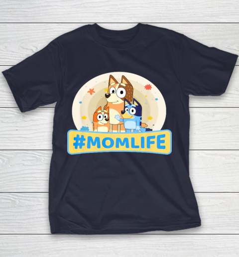 Bluey Mom Family For Life Youth T-Shirt 2