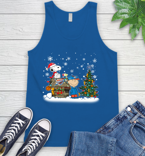 Oklahoma City Thunder NBA Basketball Christmas The Peanuts Movie Snoopy Championship Tank Top 4