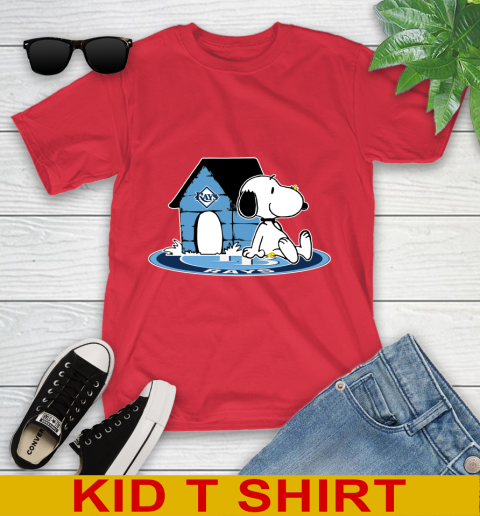 MLB Baseball Tampa Bay Rays Snoopy The Peanuts Movie Shirt Youth T-Shirt 10