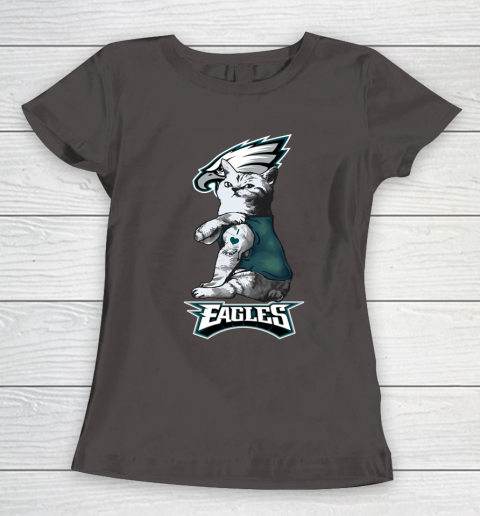 NFL Football My Cat Loves Philadelphia Eagles Women's T-Shirt 7