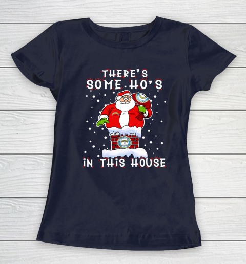 Los Angeles Chargers Christmas There Is Some Hos In This House Santa Stuck In The Chimney NFL Women's T-Shirt 2