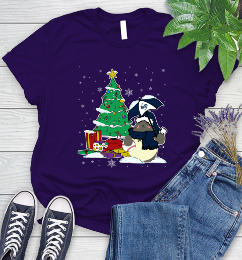 Tampa Bay Rays MLB Baseball Cute Tonari No Totoro Christmas Sports Women's T-Shirt 4