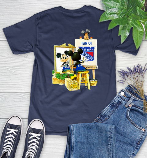 NHL Hockey New York Rangers Mickey Drawing Shirt 93