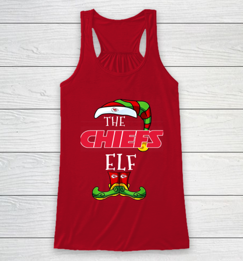 Kansas City Chiefs Christmas ELF Funny NFL Racerback Tank 4
