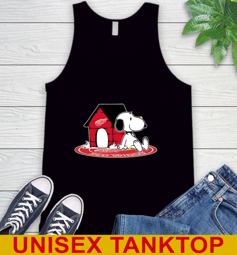 NHL Hockey Detroit Red Wings Snoopy The Peanuts Movie Shirt Tank Top 2