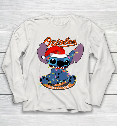 Baltimore Orioles MLB noel stitch Baseball Christmas Youth Long Sleeve 8