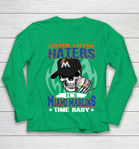 Listen Haters It is MARLINS Time Baby MLB Youth Long Sleeve 4
