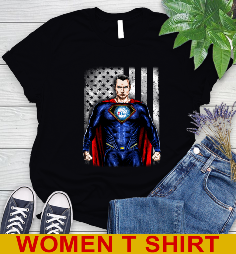 NBA Basketball Philadelphia 76ers Superman DC Shirt Women's T-Shirt