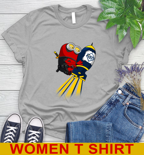 MLB Baseball Tampa Bay Rays Deadpool Minion Marvel Shirt Women's T-Shirt 5