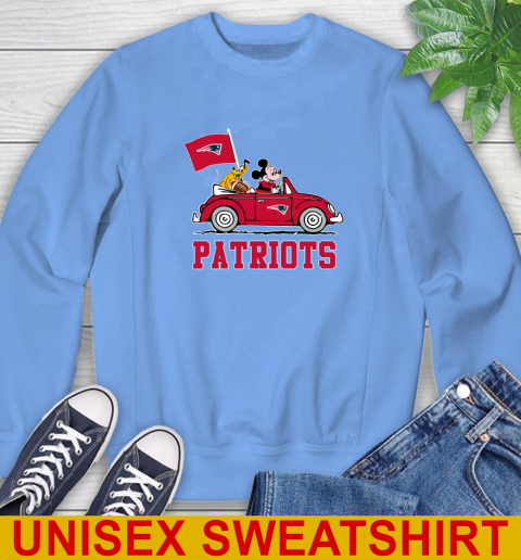 NFL Football New England Patriots Pluto Mickey Driving Disney Shirt Sweatshirt 11