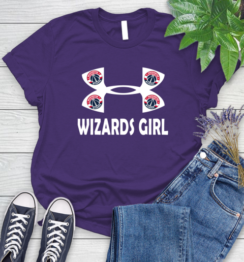 NBA Washington Wizards Girl Under Armour Basketball Sports Women's T-Shirt 4