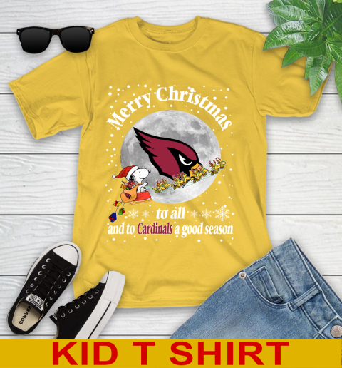 Arizona Cardinals Merry Christmas To All And To Cardinals A Good Season NFL Football Sports Youth T-Shirt 9