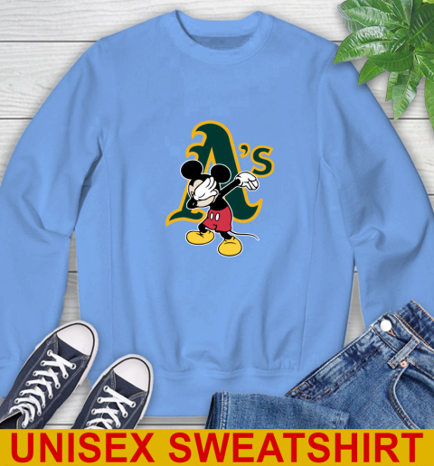 Oakland Athletics MLB Baseball Dabbing Mickey Disney Sports Sweatshirt 11