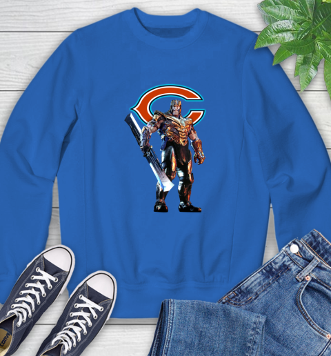 NFL Thanos Gauntlet Avengers Endgame Football Chicago Bears Sweatshirt 8