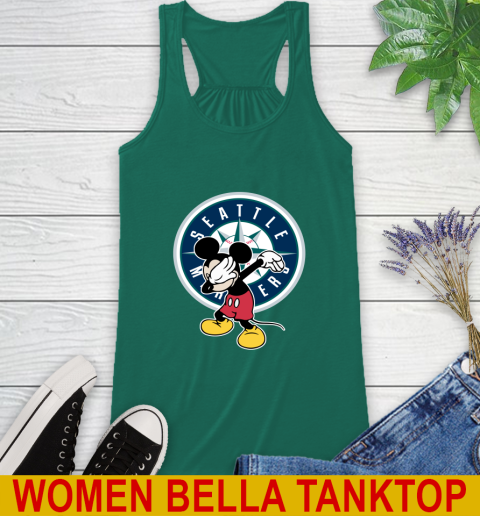 Seattle Mariners MLB Baseball Dabbing Mickey Disney Sports Racerback Tank 7