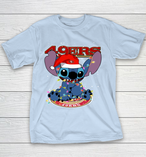 San Francisco 49ers NFL Football noel stitch Christmas Youth T-Shirt 4
