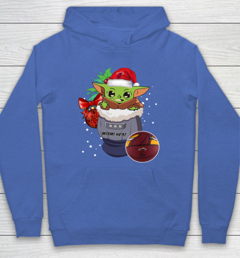 Miami Heat Christmas Baby Yoda Star Wars Funny Happy NBA Hoodie 9