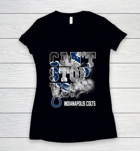 NFL Indianapolis Colts Can't Stop Vs Women's V-Neck T-Shirt