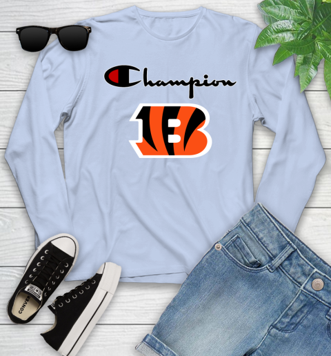 NFL Football Cincinnati Bengals Champion Shirt Youth Long Sleeve 6