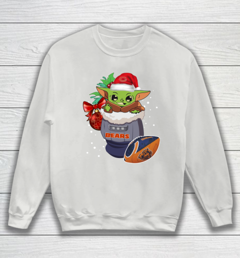 Chicago Bears Christmas Baby Yoda Star Wars Funny Happy NFL Sweatshirt 5