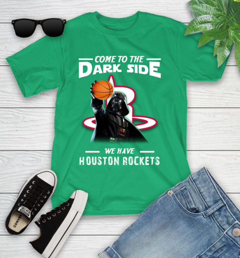 NBA Come To The Dark Side We Have Houston Rockets Star Wars Darth Vader Basketball Youth T-Shirt 8