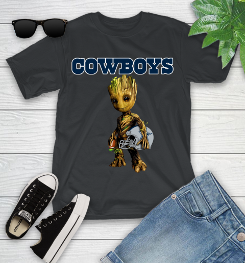 Dallas Cowboys NFL Football Groot Marvel Guardians Of The Galaxy Youth T-Shirt 2