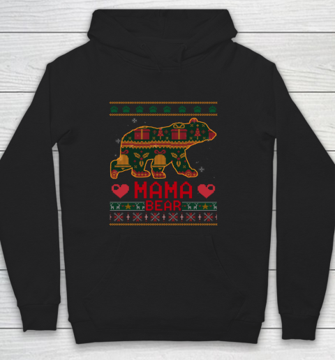 Mama Bear Christmas Pajama Ugly Xmas Sweater Family Gift Hoodie