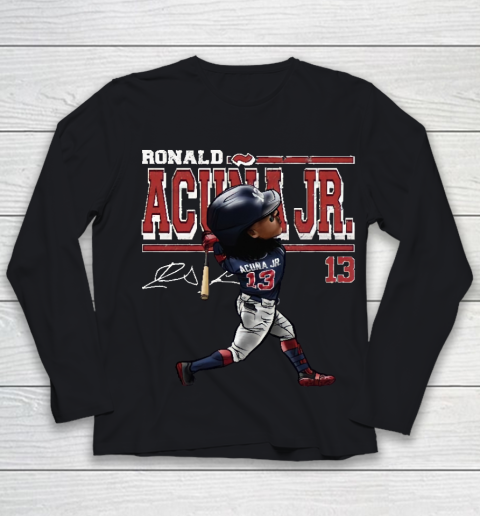 Ronald Acuna Jr Cartoon Youth Long Sleeve