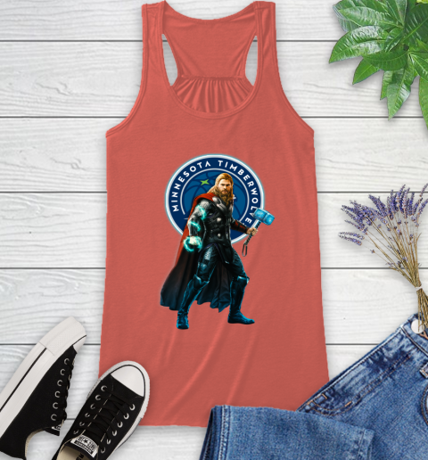 NBA Thor Avengers Endgame Basketball Minnesota Timberwolves Racerback Tank 4