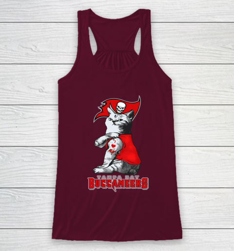 NFL Football My Cat Loves Tampa Bay Buccaneers Racerback Tank 2