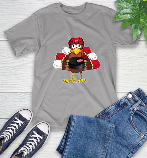 Detroit Red Wings Turkey Thanksgiving Day T-Shirt 6